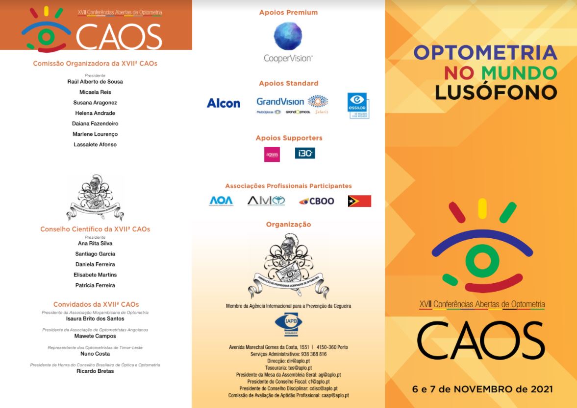 CAO'21 | XVII Conferências Abertas de Optometria